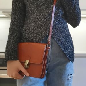 MADE IN ITALY genuine leather small crossbody bag